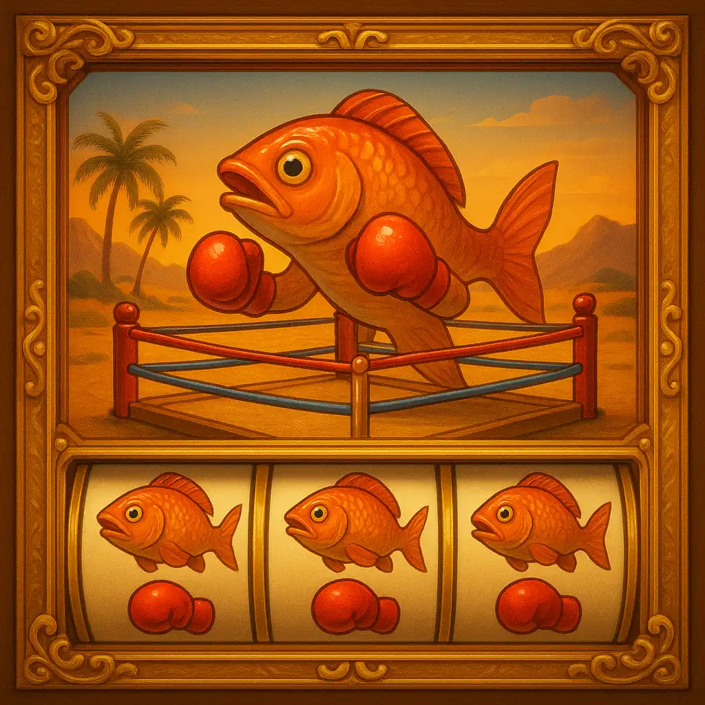 Big Bass Boxing Bonus Round slot machine artwork at Rivoo Casino